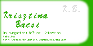 krisztina bacsi business card